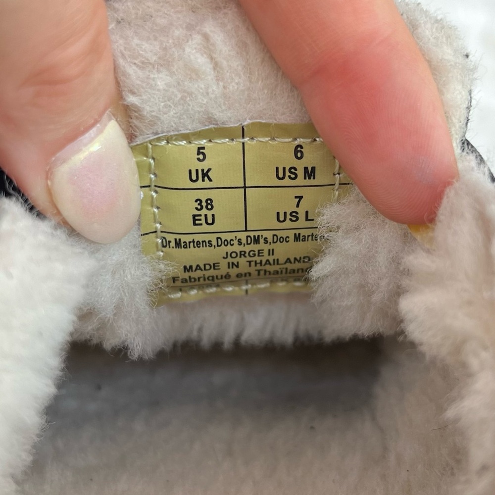**SOLD NEW Womens Size 7 Dr. Martens Jorge II Fur Lined Slingback Platform Mules - Picture 10 of 12